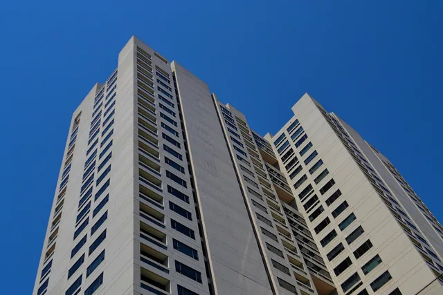 apartment building, building, high rise architecture, apartments, exterior, property, residential, real-estate, design, windows, modern, geometric, management, architecture, free photography, investment, 2024, 2023, high, tall, skyscraper, business, office building, work place. Property management location: territory first, office second