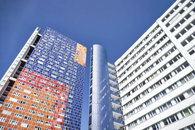 skyscraper, architecture, blue, red, orange, perspective, building, modern, city, facade, window, urban, office building, property, cologne. Before you act on property management lease costs