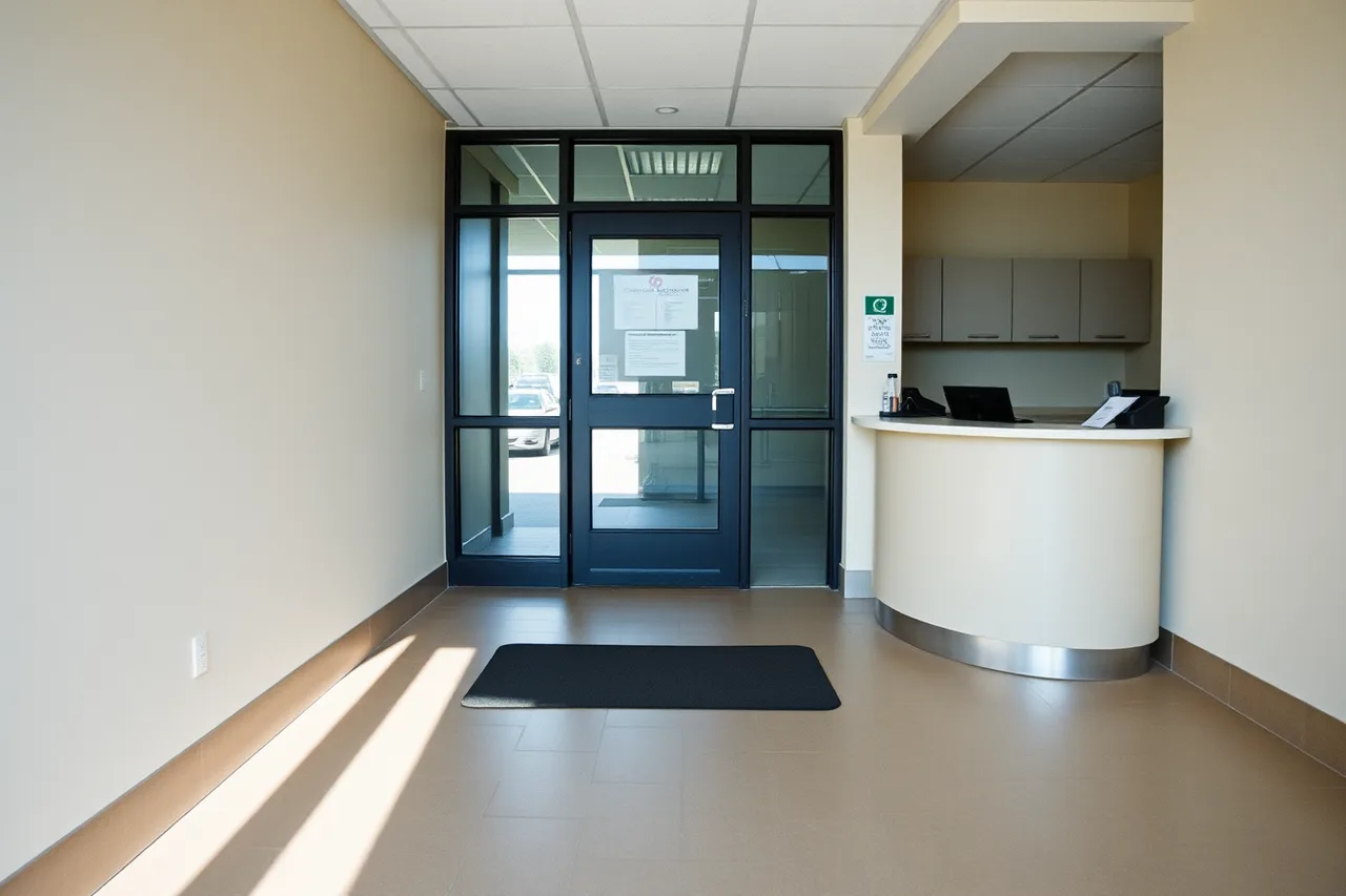 Wheelchair user approaching a lowered leasing office service counter (What inspectors expect from a new property management business for a small operation)